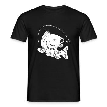 KARPFEN CARPHUNTER ANGLER CARP KARPFENANGLER - Männer T-Shirt - Schwarz - Vorne - AI Model Male 178 light (178cm)