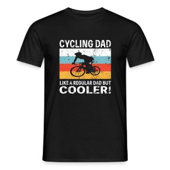 Cycling dad funny saying bike gift idea - Men's T-Shirt - black - Front - AI Model Male 178 light (178cm)