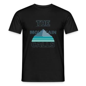 The Mountain Calls - Männer T-Shirt - Schwarz - Vorne - AI Model Male 178 light (178cm)