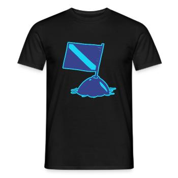 Le Drapeau de Plongée - T-shirt homme - noir - Devant - AI Model Male 178 light (178cm)