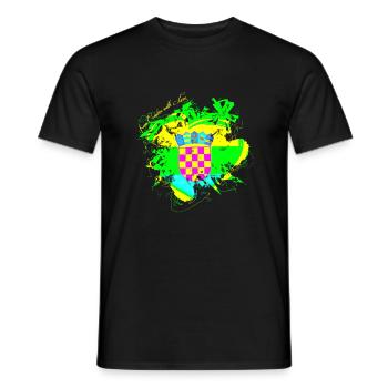 Croatie hrvatska croatie hrv voyage europe zagreb - T-shirt homme - noir - Devant - AI Model Male 178 light (178cm)