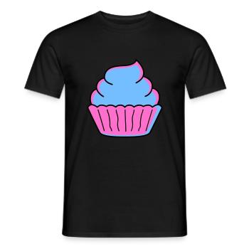 Cupcake - T-shirt homme - noir - Devant - AI Model Male 178 light (178cm)