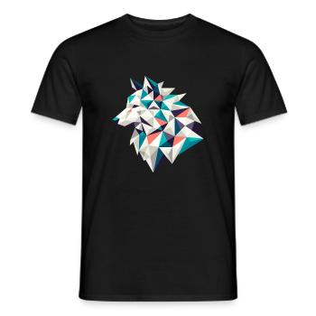 wolf // wolf - Men's T-Shirt - black - Front - AI Model Male 178 light (178cm)