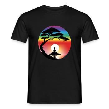Zen Meditation: A Calming and Inspiring - Men's T-Shirt - black - Front - AI Model Male 178 light (178cm)
