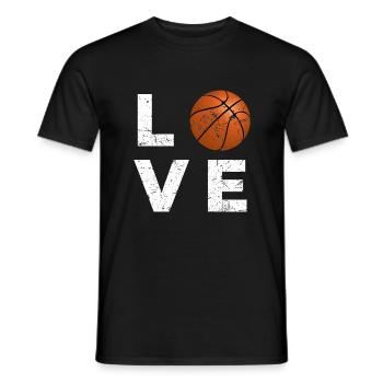 Basketball-Liebe - Männer T-Shirt - Schwarz - Vorne - AI Model Male 178 light (178cm)