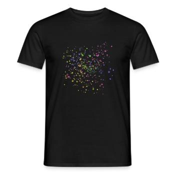 Feux d’artifice éclaboussures colorées - T-shirt homme - noir - Devant - AI Model Male 178 light (178cm)