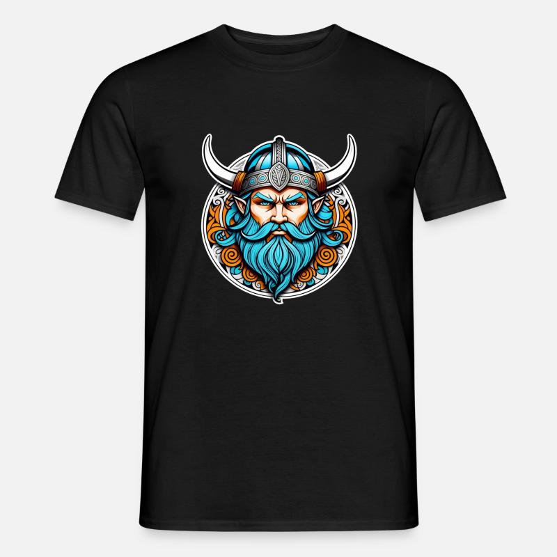Wikinger Odin Thor Walhalla - Männer T-Shirt - Schwarz