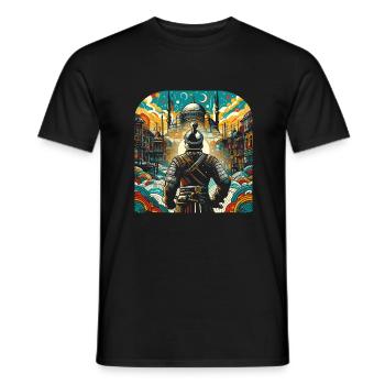 Osmanischer Krieger - Eroberung von Istanbul 1453 - Männer T-Shirt - Schwarz - Vorne - AI Model Male 178 light (178cm)