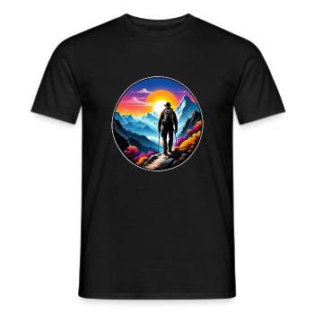 Natur & Bergwandern - Männer T-Shirt - Schwarz - Vorne - AI Model Male 178 light (178cm)