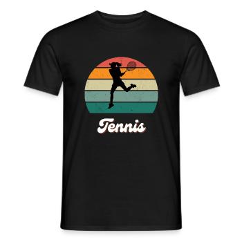 Retro Tennis Legend - Men's T-Shirt - black - Front - AI Model Male 178 light (178cm)
