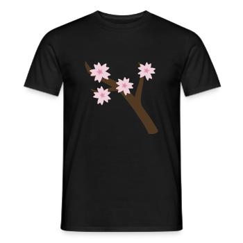 Branche de Sakura - T-shirt homme - noir - Devant - AI Model Male 178 light (178cm)