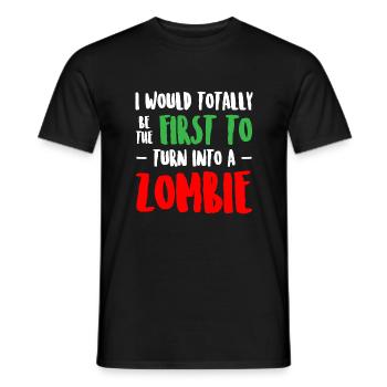 Funny Zombie - Männer T-Shirt - Schwarz - Vorne - AI Model Male 178 light (178cm)