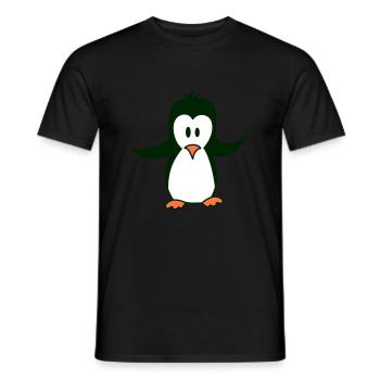 Mignon pingouin antarctique pôle sud zoo animal oiseau cool - T-shirt homme - noir - Devant - AI Model Male 178 light (178cm)