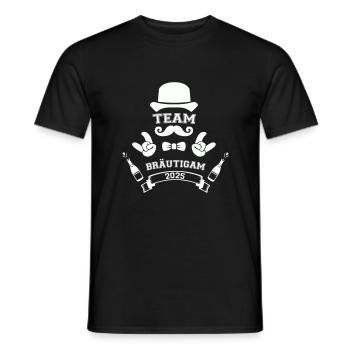 Team Groom 2025 - Men's T-Shirt - black - Front - AI Model Male 178 light (178cm)