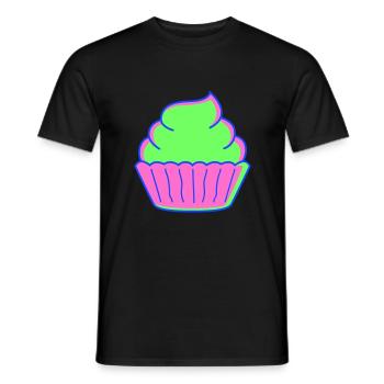 Cupcake - T-shirt homme - noir - Devant - AI Model Male 178 light (178cm)