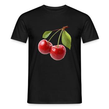 Cerises - T-shirt homme - noir - Devant - AI Model Male 178 light (178cm)