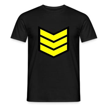 Streifen Feldwebels - Männer T-Shirt - Schwarz - Vorne - AI Model Male 178 light (178cm)