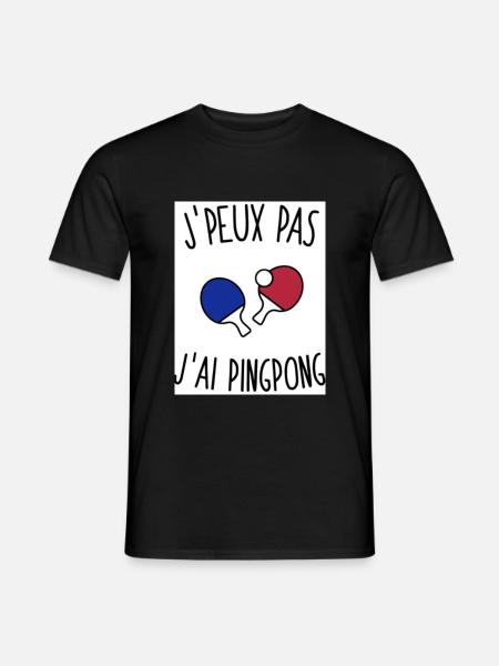 J'peux pas j ai ping pong - T-shirt homme - noir