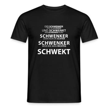 Saarland Dialekt Saarländisch Platt Schwenker - Männer T-Shirt - Schwarz - Vorne - AI Model Male 178 light (178cm)