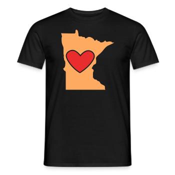 Liebe Minnesota Design für stolze Minnesotaner - Männer T-Shirt - Schwarz - Vorne - AI Model Male 178 light (178cm)