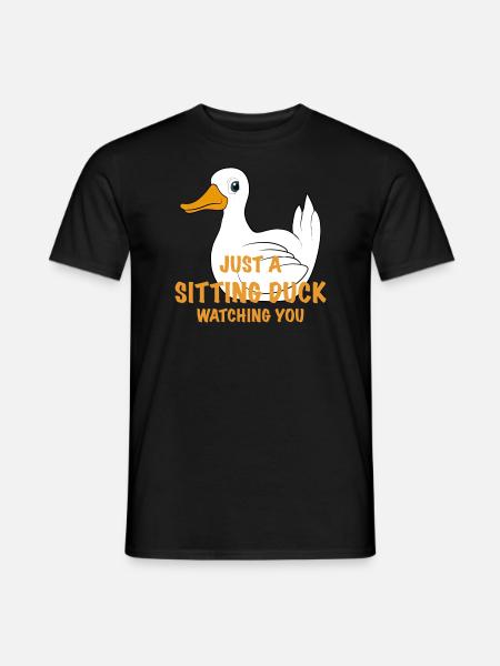 Funny duck saying - Men's T-Shirt - black