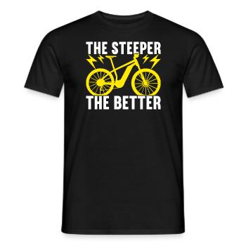 E-Bike Electric Bike - Men's T-Shirt - black - Front - AI Model Male 178 light (178cm)