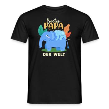 Best Dad in the World Design for Father's Day - Men's T-Shirt - black - Front - AI Model Male 178 light (178cm)