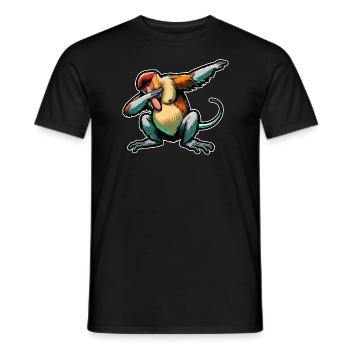 Proboscis Monkey Dabbing Monkey Gift Monkeys - Men's T-Shirt - black - Front - AI Model Male 178 light (178cm)