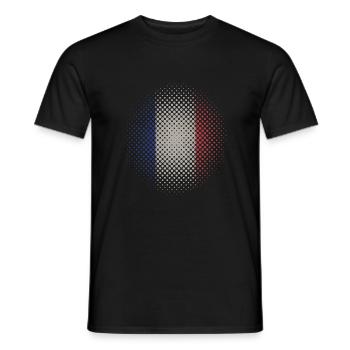 Frankreich Flagge Trikolore Paris Nizza Lyon - Männer T-Shirt - Schwarz - Vorne - AI Model Male 178 light (178cm)