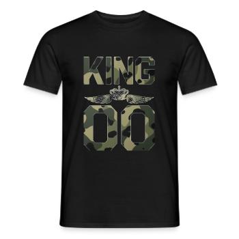 Roi - reine idée cadeau - T-shirt homme - noir - Devant - AI Model Male 178 light (178cm)