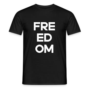 Freedom George Yog Michael Peace - Men's T-Shirt - black - Front - AI Model Male 178 light (178cm)