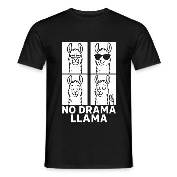 No Drama Llama Character Comic - Men's T-Shirt - black - Front - AI Model Male 178 light (178cm)