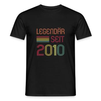 Legendär seit 2010 Geburtstag Kinder Geschenk - Männer T-Shirt - Schwarz - Vorne - AI Model Male 178 light (178cm)