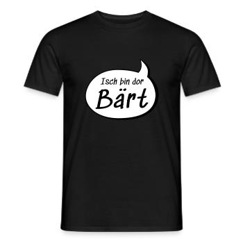 Isch bin dor Bärt Bert auf sächsisch lustig - Männer T-Shirt - Schwarz - Vorne - AI Model Male 178 light (178cm)