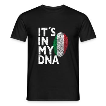 C'est l'italien dans mon ADN Génétique Italie - T-shirt homme - noir - Devant - AI Model Male 178 light (178cm)