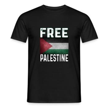 Free Gaza Free Palestine - Men's T-Shirt - black - Front - AI Model Male 178 light (178cm)