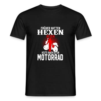 Motorradfahrerin Motorrad Frauen - Männer T-Shirt - Schwarz - Vorne - AI Model Male 178 light (178cm)