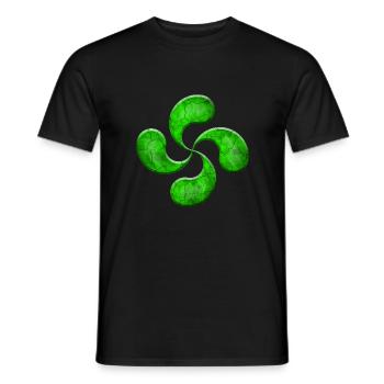 GRÜNER LAUBURU - Männer T-Shirt - Schwarz - Vorne - AI Model Male 178 light (178cm)