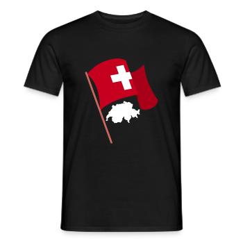 Switzerland Swiss Swiss German - Men's T-Shirt - black - Front - AI Model Male 178 light (178cm)