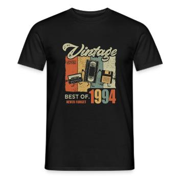 1994 Geschenk 1994 Vintage Retro Jubiläum Geschenk - Männer T-Shirt - Schwarz - Vorne - AI Model Male 178 light (178cm)