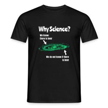 Pourquoi la science - Pourquoi la science - T-shirt homme - noir - Devant - AI Model Male 178 light (178cm)
