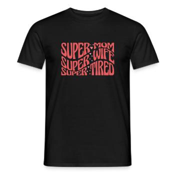 Super Maman Objectifs Vie Mère - T-shirt homme - noir - Devant - AI Model Male 178 light (178cm)