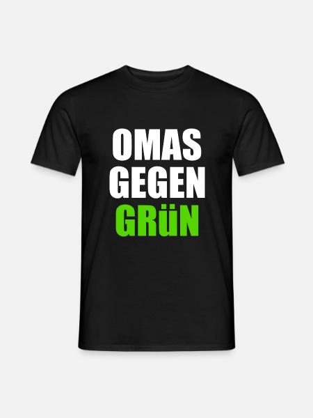 Omas gegen grün - Männer T-Shirt - Schwarz