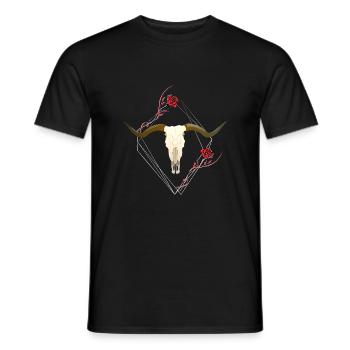 Skull - Men's T-Shirt - black - Front - AI Model Male 178 light (178cm)