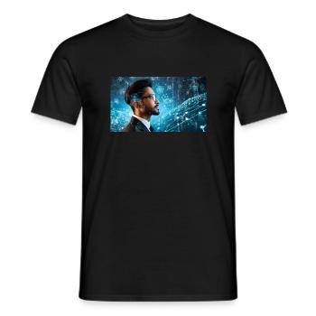 ein Nerd in der digitalen Welt - Männer T-Shirt - Schwarz - Vorne - AI Model Male 178 light (178cm)