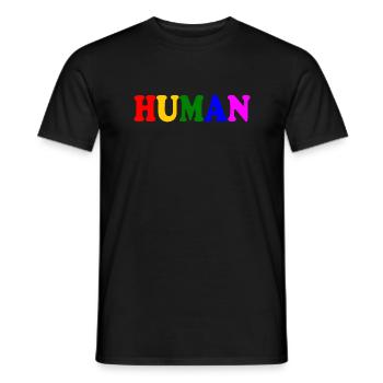 Human - Men's T-Shirt - black - Front - AI Model Male 178 light (178cm)