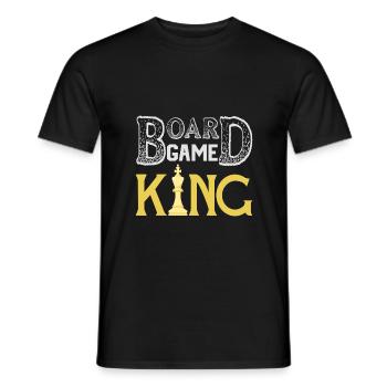 Board game King - Men's T-Shirt - black - Front - AI Model Male 178 light (178cm)