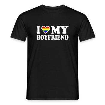 I love my boyfriend - Männer T-Shirt - Schwarz - Vorne - AI Model Male 178 light (178cm)