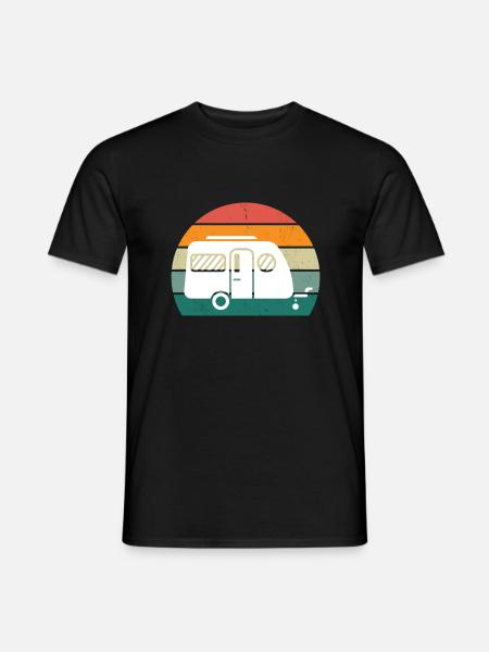Caravane rétro - T-shirt homme - noir
