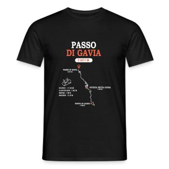 Vélo velo passo di Gavia Ponte di Legno - T-shirt homme - noir - Devant - AI Model Male 178 light (178cm)